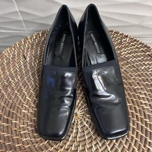 Sesto Meucci 9.5 Narrow Black Italian Leather Shoes EUC Fashionable Quality